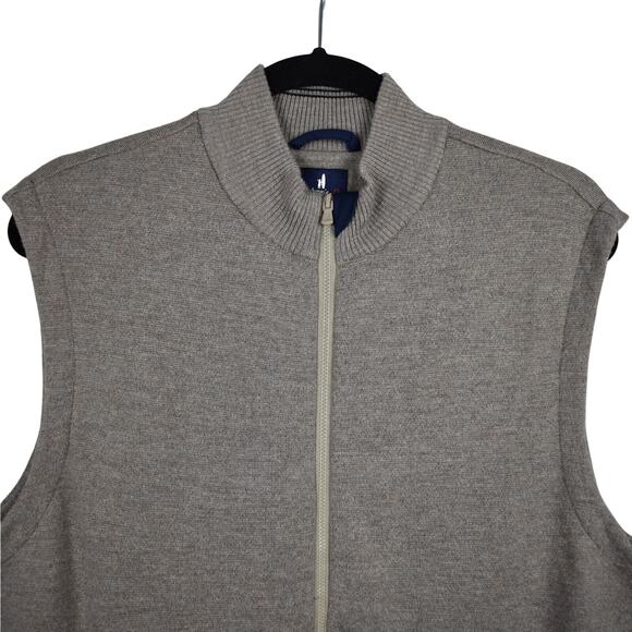 Johnnie-O Garrison Fine Merino Wool Full Zip Vest w/ Pockets Men's size medium - Picture 2 of 12